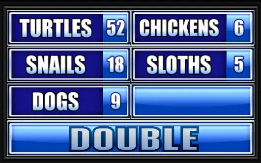 Name An Animal That A Human Might Be Able To Outrun. - Family Feud Guide : Family Feud Guide