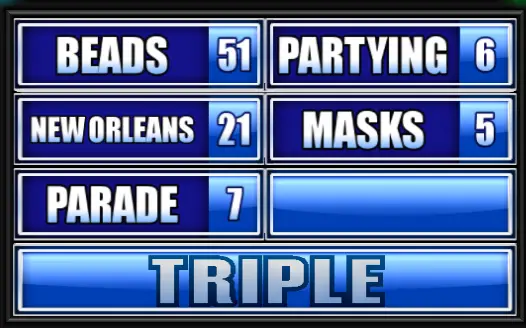 mardi gras family feud questions